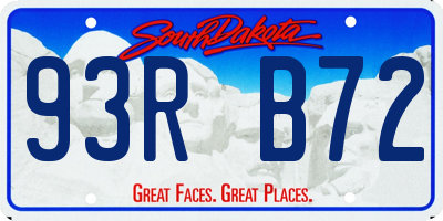 SD license plate 93RB72