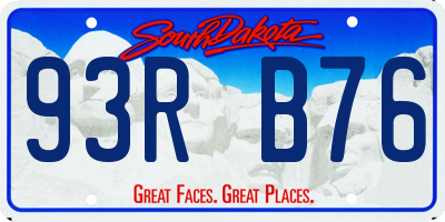 SD license plate 93RB76