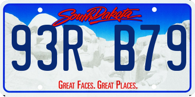 SD license plate 93RB79