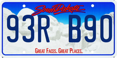 SD license plate 93RB90