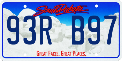 SD license plate 93RB97