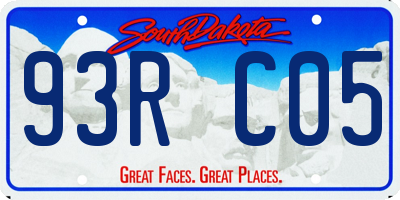 SD license plate 93RC05