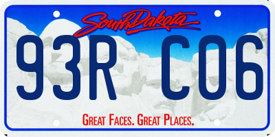SD license plate 93RC06