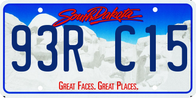 SD license plate 93RC15