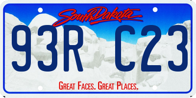 SD license plate 93RC23