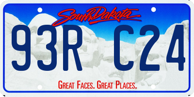 SD license plate 93RC24