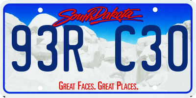 SD license plate 93RC30