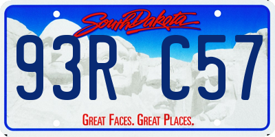 SD license plate 93RC57