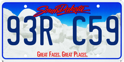 SD license plate 93RC59