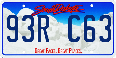 SD license plate 93RC63