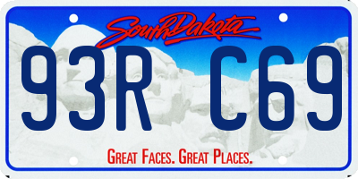 SD license plate 93RC69