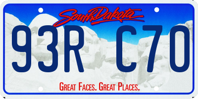 SD license plate 93RC70
