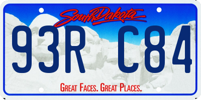 SD license plate 93RC84