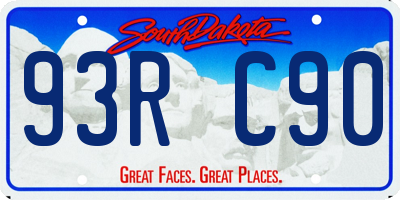 SD license plate 93RC90