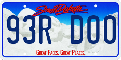 SD license plate 93RD00