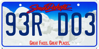 SD license plate 93RD03