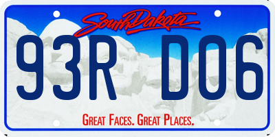 SD license plate 93RD06