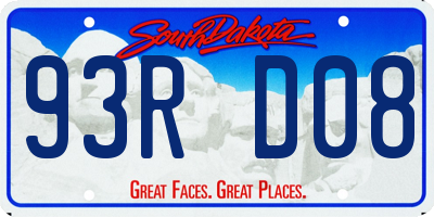 SD license plate 93RD08