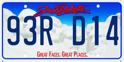 SD license plate 93RD14