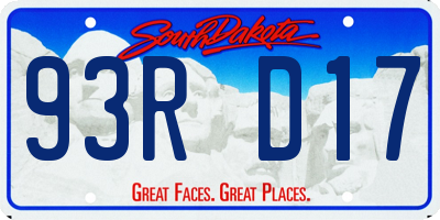SD license plate 93RD17