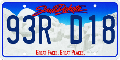 SD license plate 93RD18