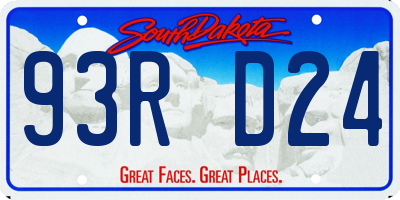 SD license plate 93RD24