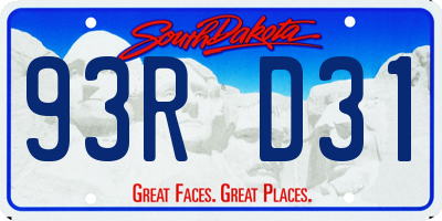 SD license plate 93RD31