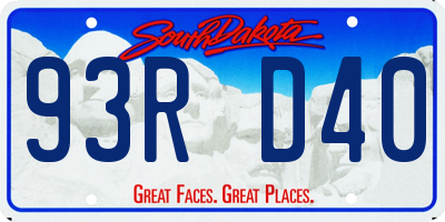 SD license plate 93RD40