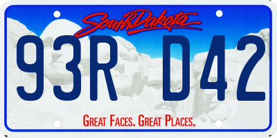 SD license plate 93RD42