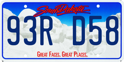 SD license plate 93RD58