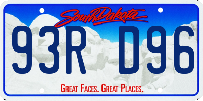SD license plate 93RD96