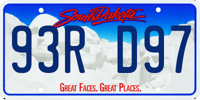SD license plate 93RD97