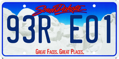 SD license plate 93RE01