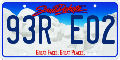 SD license plate 93RE02