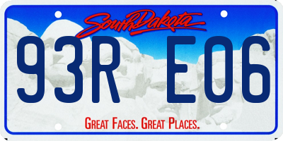 SD license plate 93RE06