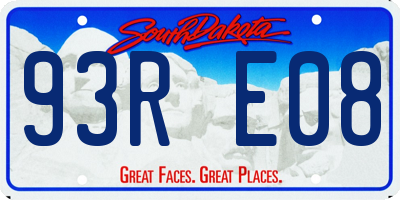 SD license plate 93RE08