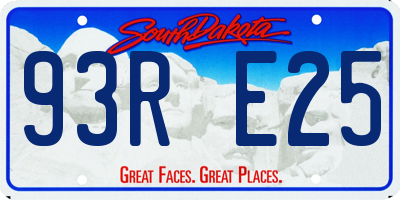 SD license plate 93RE25