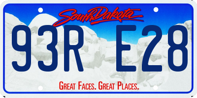 SD license plate 93RE28