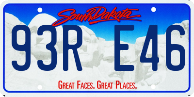 SD license plate 93RE46