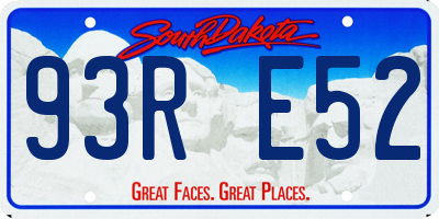 SD license plate 93RE52