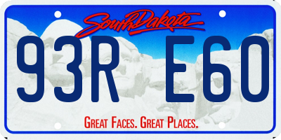 SD license plate 93RE60