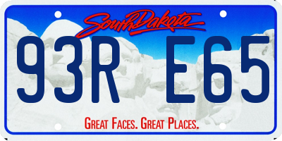 SD license plate 93RE65