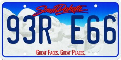 SD license plate 93RE66