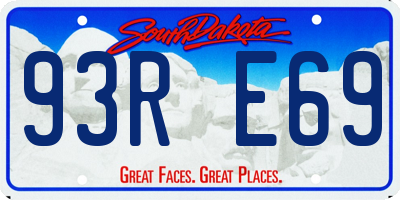 SD license plate 93RE69