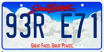 SD license plate 93RE71