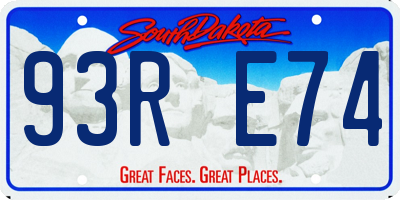 SD license plate 93RE74