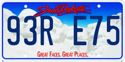 SD license plate 93RE75