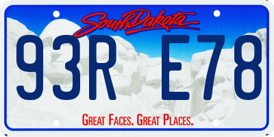 SD license plate 93RE78
