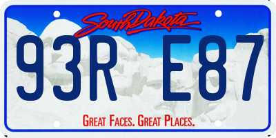 SD license plate 93RE87