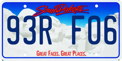 SD license plate 93RF06